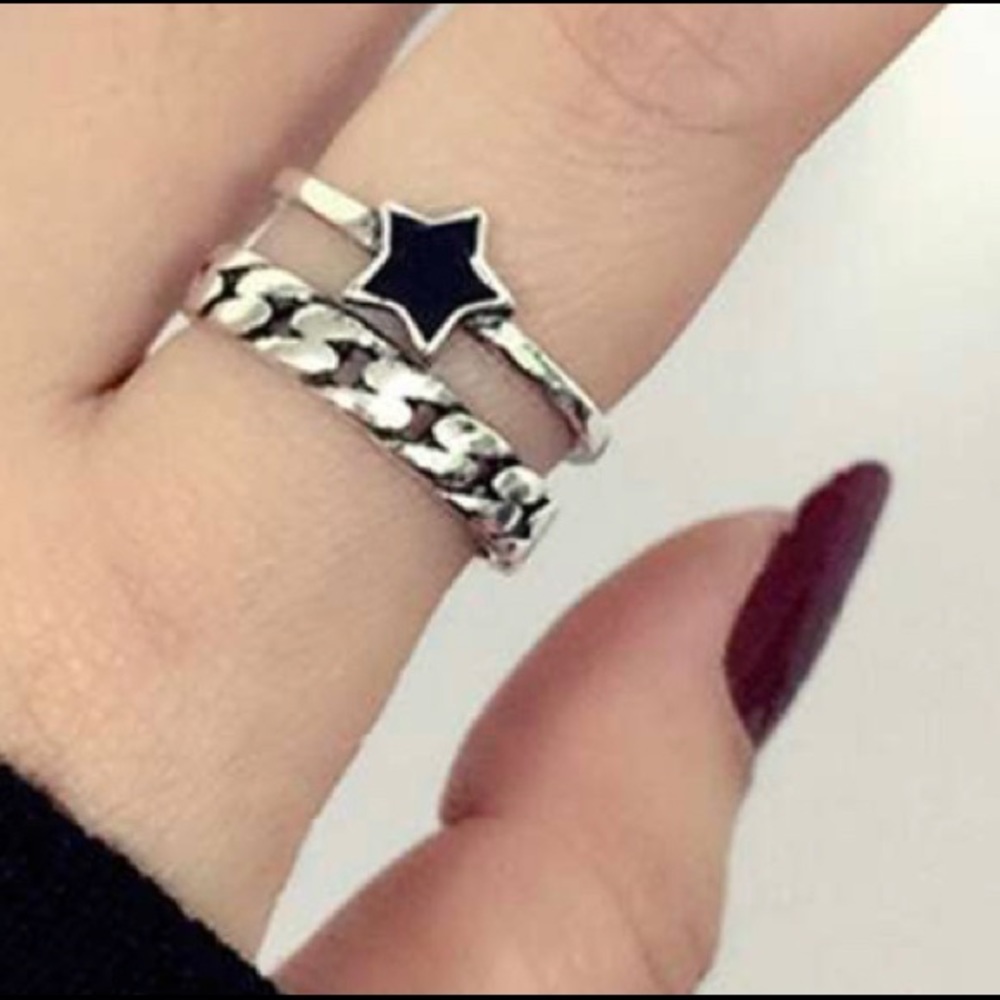 Adjustable silver ring